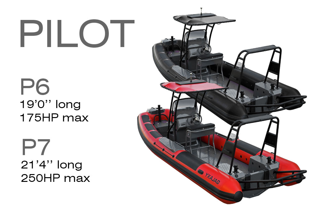 Two boats with the word pilot on them.